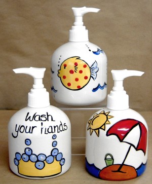 Hand Painted Soap Pumps